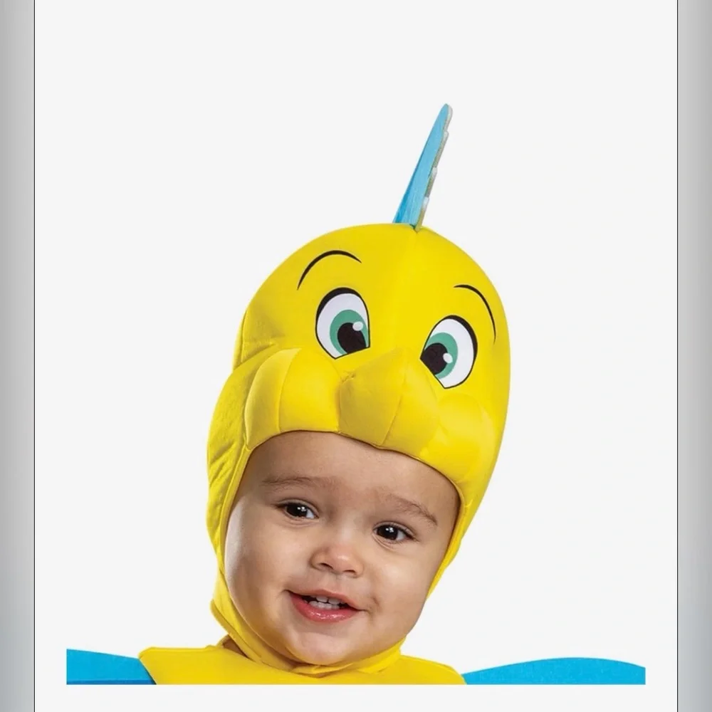 Disguise The Little Mermaid Flounder Costume Size Small 2T - Picture 4 of 7